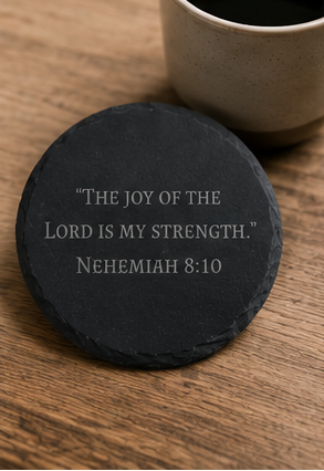 Scripture Stone Single Coaster | Everyday Reminders of Truth