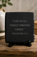 Scripture Stone Single Coaster | Everyday Reminders of Truth