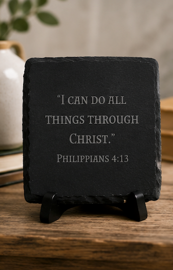Scripture Stone Coasters 4 pack Bundle | Everyday Reminders of Truth
