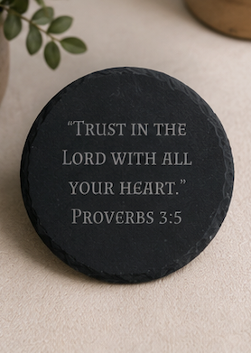 Scripture Stone Coasters 4 pack Bundle | Everyday Reminders of Truth